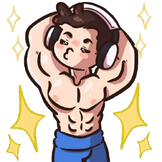 💪 emoji @stickermaze│@stickerXhub│𝐂𝐔𝐓𝐄 𝐕𝐈𝐁𝐄𝐒 Telegram sticker 12 of 32