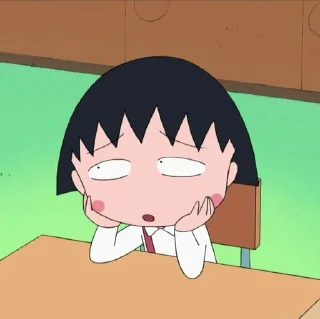 Chibi Maruko 𔘓 @lilbebekuromi sticker preview 3