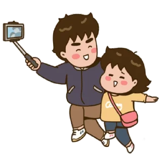 🤳 emoji @stickermaze│@stickerXhub│CuteCouples. Telegram sticker 1 of 26
