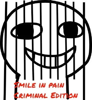 Sticker from smile in pain pack
