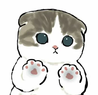 🥺 emoji 愛らしい猫 (@aestheticstikerpack) Telegram sticker 7 of 100