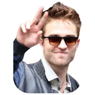 ✌️ emoji Robert Pattinson @Stickersey Telegram sticker 11 of 25