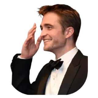 😄 emoji Robert Pattinson @Stickersey Telegram sticker 10 of 25
