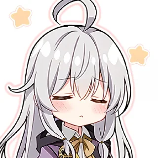 😑 emoji AI Q版伊蕾娜 Telegram sticker 5 of 14