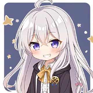 😀 emoji AI Q版伊蕾娜 Telegram sticker 10 of 14