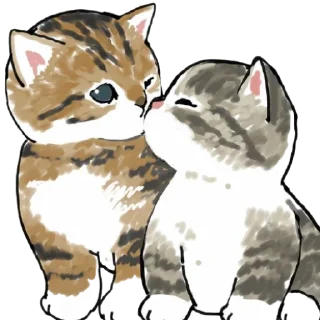 🦦 emoji 可愛い猫 @aestheticstikerpack Telegram sticker 11 of 109
