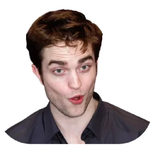 😮 emoji Robert Pattinson @Stickersey Telegram sticker 17 of 25
