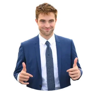 👍 emoji Robert Pattinson @Stickersey Telegram sticker 8 of 25