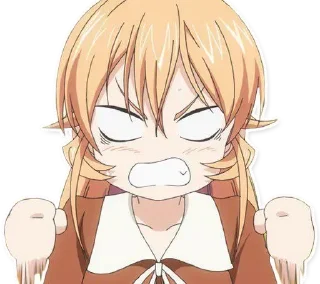 😠 emoji Erina & Souma @animestickerchannel Telegram sticker 16 of 91