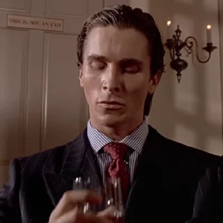 🥃 emoji American Psycho @moviestickerss Telegram sticker 7 of 45