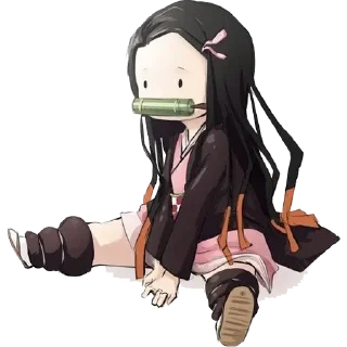 😶 emoji Nezuko chan @animestickerchannel Telegram sticker 5 of 120