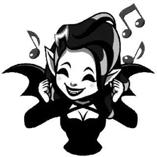 🖤 emoji lady vampire Telegram sticker 12 of 17