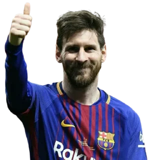 👍 emoji Lionel Messi @Stickersey Telegram sticker 7 of 45