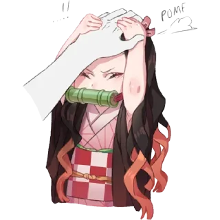 🥰 emoji Nezuko chan @animestickerchannel Telegram sticker 13 of 120
