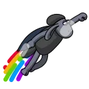 🏃‍♂️ emoji Black Shaun @Stickersey Telegram sticker 12 of 24