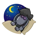 😴 emoji Black Shaun @Stickersey Telegram sticker 21 of 24