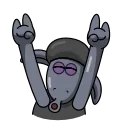 🤘 emoji Black Shaun @Stickersey Telegram sticker 23 of 24