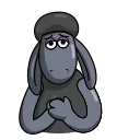 😔 emoji Black Shaun @Stickersey Telegram sticker 13 of 24