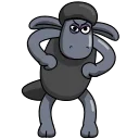 😡 emoji Black Shaun @Stickersey Telegram sticker 6 of 24