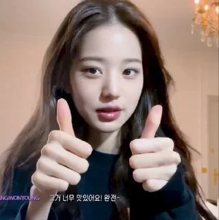 👍 emoji Wonyoung Telegram sticker 18 of 29