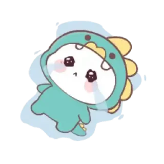 😭 emoji 🦖Mochi Dino // @LeninSticker Telegram sticker 18 of 24