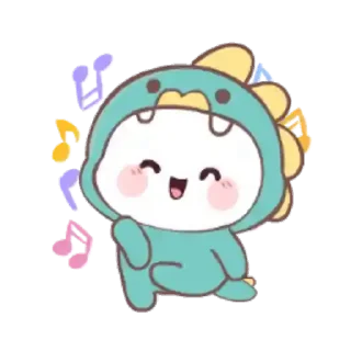 🎶 emoji 🦖Mochi Dino // @LeninSticker Telegram sticker 12 of 24
