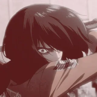 💗 emoji Mikasa ackerman @TikelAnimeXixixi Telegram sticker 23 of 35
