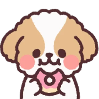 ⭐ emoji fluffy dog @stickieri Telegram sticker 17 of 40