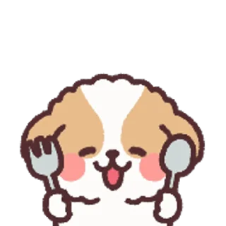 ⭐ emoji fluffy dog @stickieri Telegram sticker 20 of 40