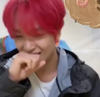 ❤️‍🔥 emoji haechan rambut merah pacar @sungchanjeokng Telegram sticker 17 of 32