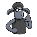 🤙 emoji Black Shaun @Stickersey Telegram sticker 16 of 24