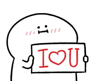 ⚪️ emoji love blob | @phstickerpackganern Telegram sticker 8 of 85