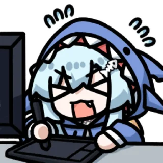👩 emoji 摸鱼娘 @zhaxia_cn Telegram sticker 5 of 16