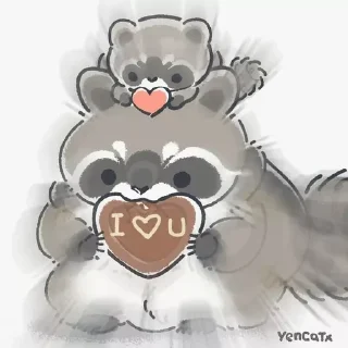 🦝 emoji Baby Raccoon by @lethonomia Telegram sticker 10 of 85