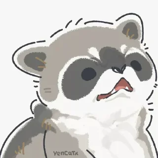 🦝 emoji Baby Raccoon by @lethonomia Telegram sticker 24 of 85