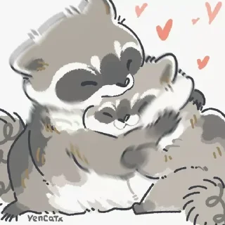🦝 emoji Baby Raccoon by @lethonomia Telegram sticker 9 of 85