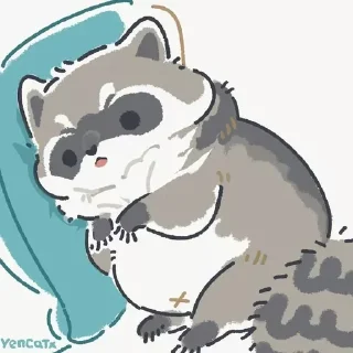 🦝 emoji Baby Raccoon by @lethonomia Telegram sticker 23 of 85