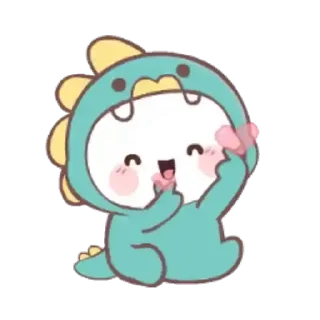 💕 emoji 🦖Mochi Dino // @LeninSticker Telegram sticker 6 of 24