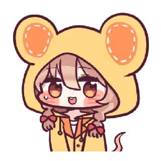 😅 emoji @Tikelin Chu Chu Ratty Telegram sticker 13 of 24