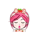 😌 emoji strawberry lady Telegram sticker 22 of 40