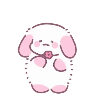 💐 emoji @ikmut: Rabbits Diary. ♡ Telegram sticker 8 of 24