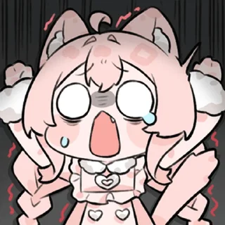 😨 emoji 粉猫H46 @zhaxia_cn Telegram sticker 24 of 48