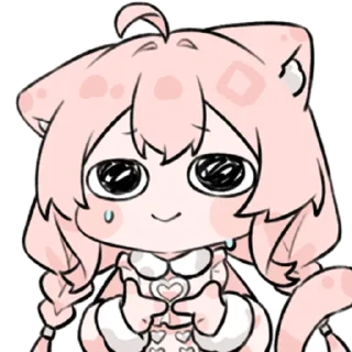 🤚 emoji 粉猫H46 @zhaxia_cn Telegram sticker 10 of 48