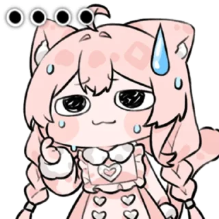 😰 emoji 粉猫H46 @zhaxia_cn Telegram sticker 12 of 48