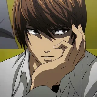 ❄️ emoji Light Yagami @anime_stickers_alone Telegram sticker 9 of 27