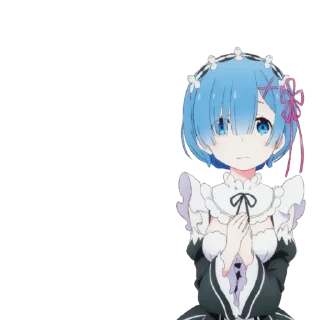 🤗 emoji Rem ~ @weebs_4ever Telegram sticker 16 of 45