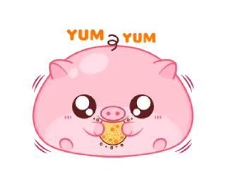 🍪 emoji Chubby Mochi Pig @bistic Telegram sticker 2 of 16
