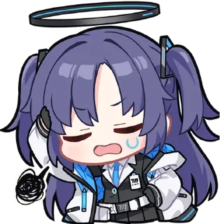 😮‍💨 emoji ブルーアーカイブ/Blue Archive/碧蓝档案/蔚蓝档案/블루 아카이브 sticker包 @Uindobureka Telegram sticker 14 of 105