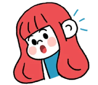 😯 emoji a grapefruit girl | @cutestickers4you Telegram sticker 8 of 40