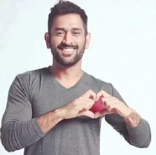 ❤️ emoji @stickersbag 😎 MS Dhoni 💖 Telegram sticker 7 of 60